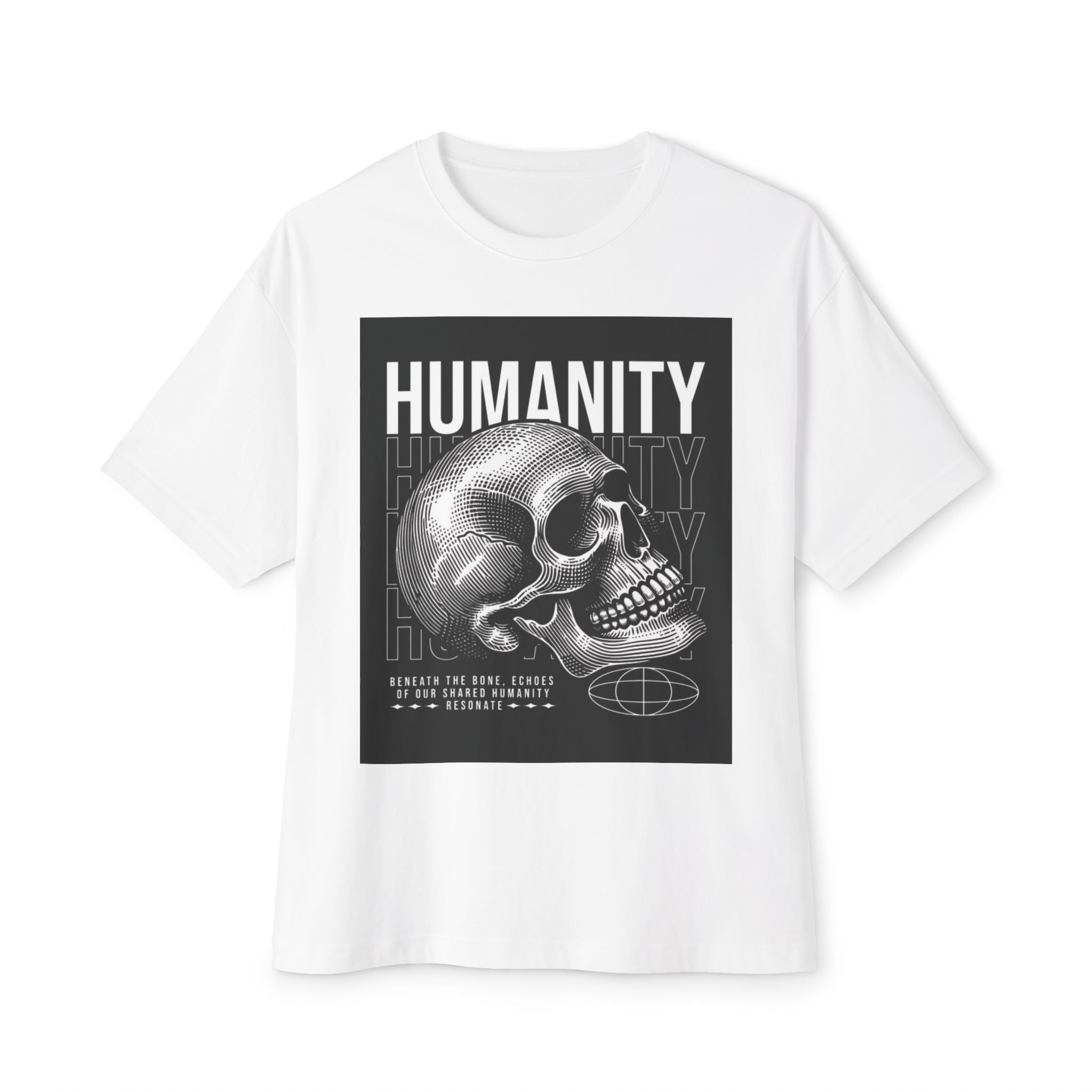 Humanity Graphic Oversized Tee | Unisex Streetwear | Casual Wear | Gift for Art Lovers | Unique Summer Fashion