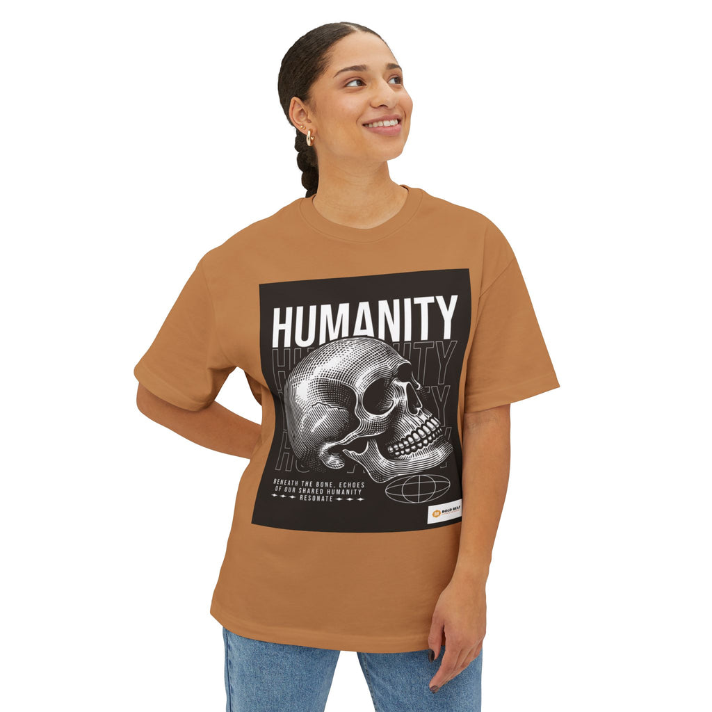 Humanity Graphic Oversized Tee | Unisex Streetwear | Casual Wear | Gift for Art Lovers | Unique Summer Fashion